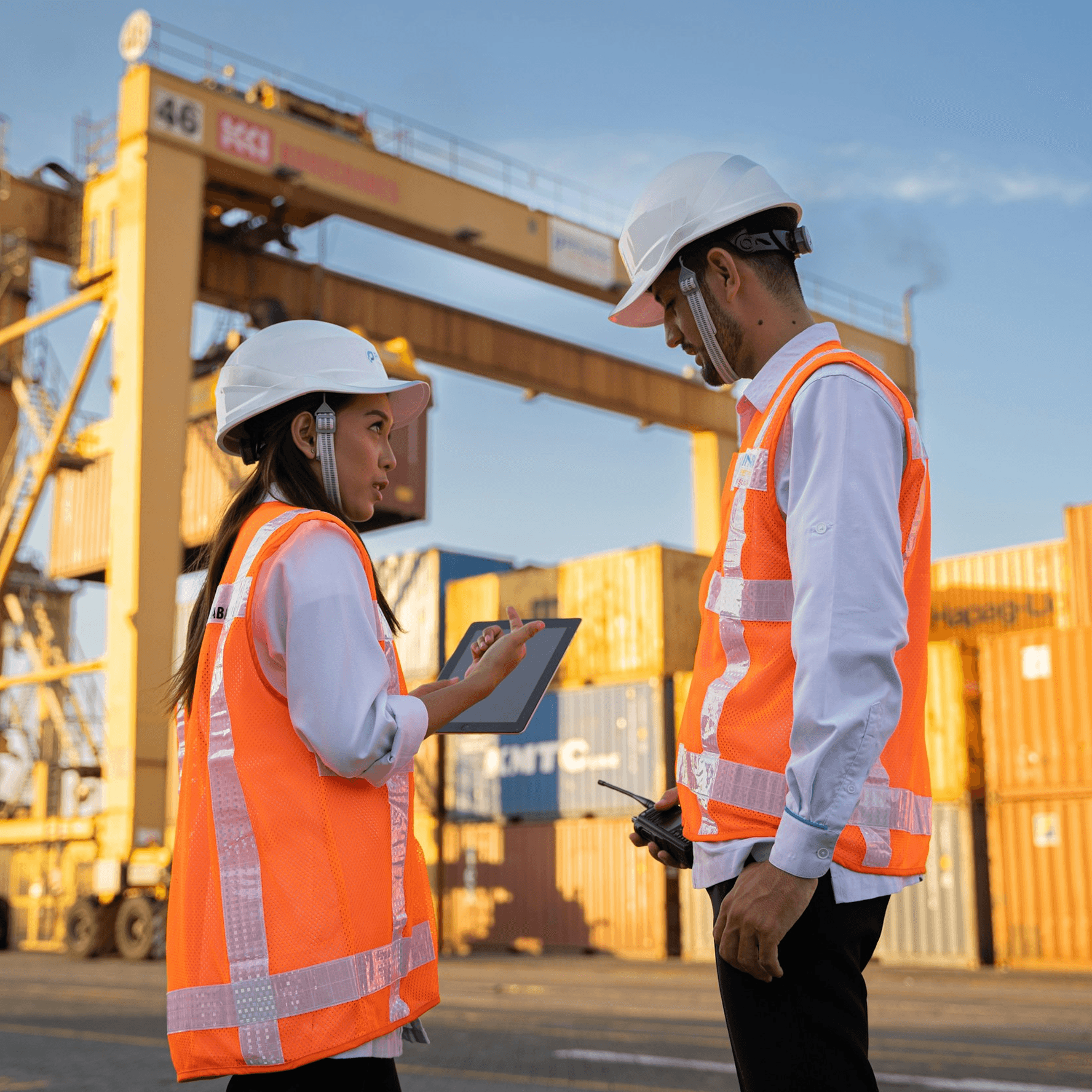 Logistics team at terminal